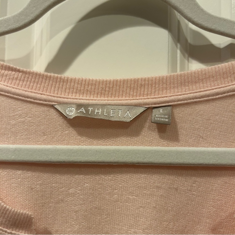 Athleta Light Pink Twist Front Long Sleeve Top - Picture 3 of 7